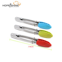 Ensemble de cuillères à mesurer, fouet, brosse et pince en acier inoxydable avec poignée en silicone pour la pâtisserie des enfants - Ustensiles de cuisine écologiques