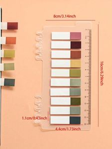Lot de 800 notes autocollantes PET Morandi colorées, 4 styles, rétro européennes - Product Image 3