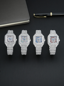Reloj Deportivo y de Negocios de Lujo para Mujer, con Cierre de Mariposa de Acero Inoxidable, Esfera de Cristal, Pantalla con Indicadores y Diamantes - Product Image 4