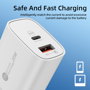Adaptador de Viaje de Carga Rápida QC3.0 de 15W con Enchufe para EE. UU. y UE, Gran Venta, Cargador USB C de 20W para iPhone 15 14 <span class=keywords><strong>13</strong></span> 12 11 20W Max BLN - Product Image 5