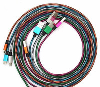 Kabel Transfer Data dan Pengisian Daya USB Micro 1m 2m Berbahan Tembaga Murni dengan Jalinan Nilon untuk Perangkat Seluler