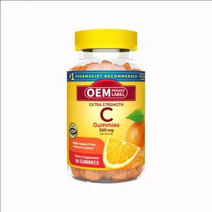 Penjualan laris gusi Vitamin C, suplemen makanan untuk dukungan imun, permen karet Vitamin C rasa jeruk Pectin