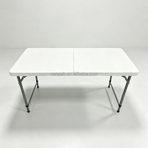 <span class=keywords><strong>Mesa</strong></span> Plegable de Plástico Resistente, Plegable por la Mitad, <span class=keywords><strong>con</strong></span> Asa de Transporte, <span class=keywords><strong>Mesa</strong></span> Rectangular Portátil para Fiestas Infantiles - Product Image 1