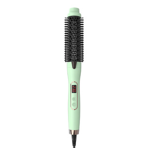 Electric Hair Brush Infrared Heating Negative Ion Round Roller Comb For Dry Hair Styling 2 In 1 Massage Function - Product Image 4