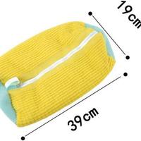 Sac de lavage pour chaussures en maille, réutilisable, écologique et confortable, avec fermeture éclair invisible, pour baskets, lavage en machine en profondeur, modèle Eleven Yellow