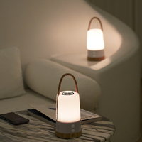 Lanterne LED RGB avec haut-parleur, son 360°, appairage TWS, 5200 mAh, Type-C, IP44, pour extérieur, intérieur, camping, décoration maison, corde de chanvre