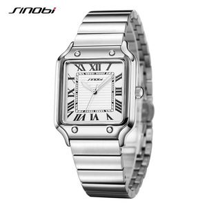 Reloj de Cuarzo Cuadrado de Acero Inoxidable para Hombre Sinobi, 6.5mm de Grosor, Resistente al Agua, Modelo S9983G - Product Image 5