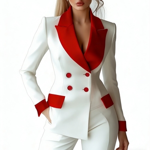 Traje de Manga Larga con Botones y Cuello en Contraste a la Moda - Product Image 4