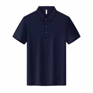 Men's Solid Color Collared Short Sleeve Polo Shirt Quick Dry Summer Wear Polyester Poplin Thin Fabric - Product Image 2