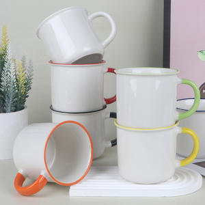 Mug en céramique rétro avec poignée colorée, design durable, idéal pour les cadeaux et la publicité - Product Image 4
