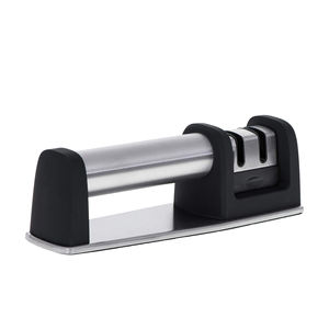 Aiguiseur de couteaux manuel écologique multi-grains à 3 étapes, construction en acier inoxydable, lames remplaçables, pour tous les couteaux - Product Image 1