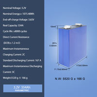 Sel Baterai EVE Original LF344 3.2V 350Ah LiFePO4 dengan Adaptor Stud 2 Lubang yang Dilas Pabrik, Adaptor 2 Lubang, Pengiriman DDP Cepat