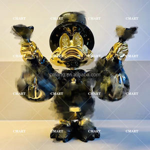 Estatua de Pato Scrooge <span class=keywords><strong>MC</strong></span> de Color Personalizado, Artesanía de Resina, Pato de Dibujos Animados con Logotipo, Personajes con Bolsa de Dinero, Escultura Pop Art de Pato <span class=keywords><strong>Donald</strong></span> - Product Image 2