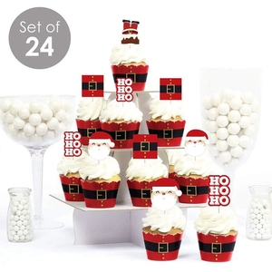 Ensemble de Décorations et Embellissements pour Cupcakes de Noël Père Noël pour la Pâtisserie des Fêtes et les Présentoirs de Desserts Festifs - Product Image 2