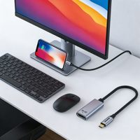 Adaptador USB C a DisplayPort 4K 60Hz Macho a DP Hembra, Cable Convertidor de Video para Monitor de Laptop, Compatible con Thunderbolt 3 y 4