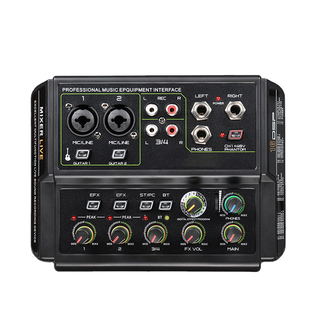 4 Channels Multifunction Audio Interface with Phone Live Broadcast
