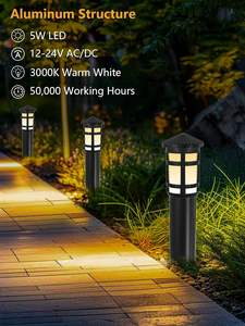 Lampadaire solaire LED d'extérieur en aluminium pour aménagement paysager, de haute qualité, moderne, à induction, étanche IP65, vente en gros - Product Image 3