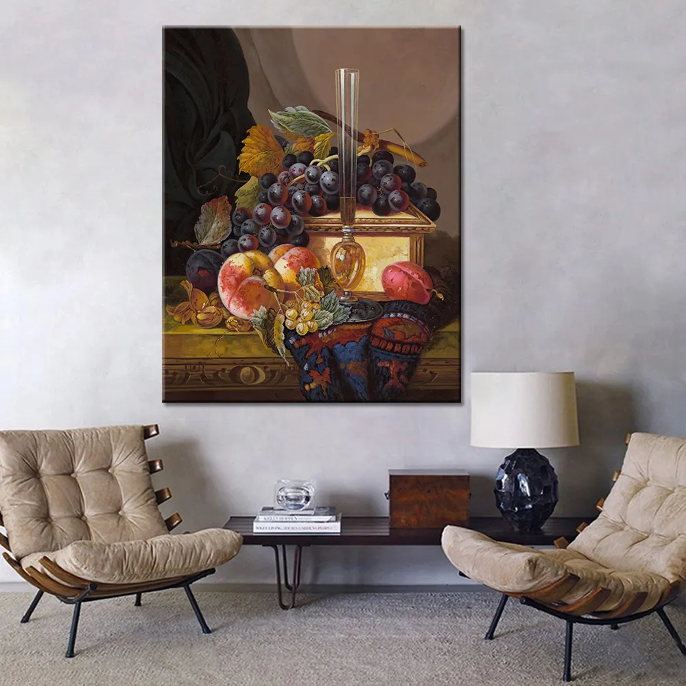 Картина маслом ручной работы, Декор ресторана, Реалистичная корзина для фруктов, картина маслом на холсте
