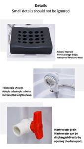 Bac de lavage capillaire professionnel portable 60L avec circulation d'eau et réservoir pour usage domestique - Product Image 4