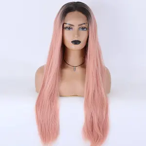 factory wholesales price soft ombre straight frontal wig human hair beauty products for black women
