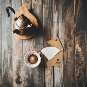 Bán buôn thiết kế hiện đại màu nâu trắng cà phê giấy lọc 40PC Túi Tay nhỏ giọt hình nón Bột tẩy trắng Lọc thả tính năng - Product Image 4