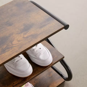 Meubles d'entrée étagères à chaussures étagère de rangement 2 niveaux Billie étagère à chaussures pour entrée petit espace - Product Image 2