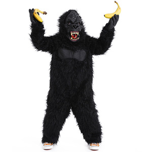 XJ Fiesta de Halloween para Padres e Hijos con Temática de Monstruos - Juego de Disfraces de Animales - <span class=keywords><strong>King</strong></span> Kong, un Gorila Negro de Peluche - Product Image 4