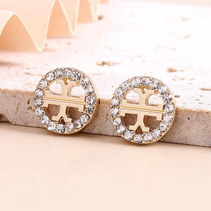 WeiHao nuovo arrivo moda luce di lusso avanzato senso orecchini di temperamento rotondo per le donne - Product Image 6