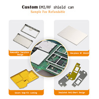 Casing Pelindung EMI RFI Logam Presisi Khusus Satu Bagian/Dua Bagian dengan Koplanaritas <0.05mm untuk Perakitan PCB
