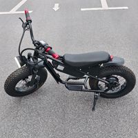 Moto électrique rétro à pneus larges de 16 pouces / vélo électrique, moteur sans balais, cadre en acier, freins à disque, batterie au lithium, neige, plage, tout-terrain