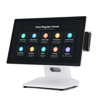 Caja Registradora Comercial con Pantalla para Clientes N95 N97, Dispositivo POS con WiFi 6, Windows 11, Sin Ventilador, 15.6 Pulgadas, Certificación CE FCC, Sistema POS con NFC