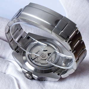 Montres mécaniques personnalisées MINUTETIME DIY NH35 pour HOMMES, cadran vert de luxe, bracelet en acier, mouvement automatique, étanche 10 BAR - Product Image 3