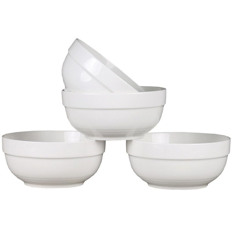 Wholesale White Chinese Rice Bowl Round