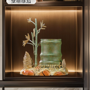 เครื่องประดับไม้ไผ่ทองเหลือง ดีไซน์ขึ้นชั้นๆ สำหรับตกแต่งโต๊ะทำงาน ของขวัญสำหรับครู - Product Image 5