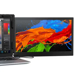 Moniteur portable triple <span class=keywords><strong>P2</strong></span> PRO pour écran d'ordinateur portable 13,3 pouces FHD 1080p IPS, prise en charge Type-C/PD/TF, compatible MacBook M1/M2 - Product Image 2