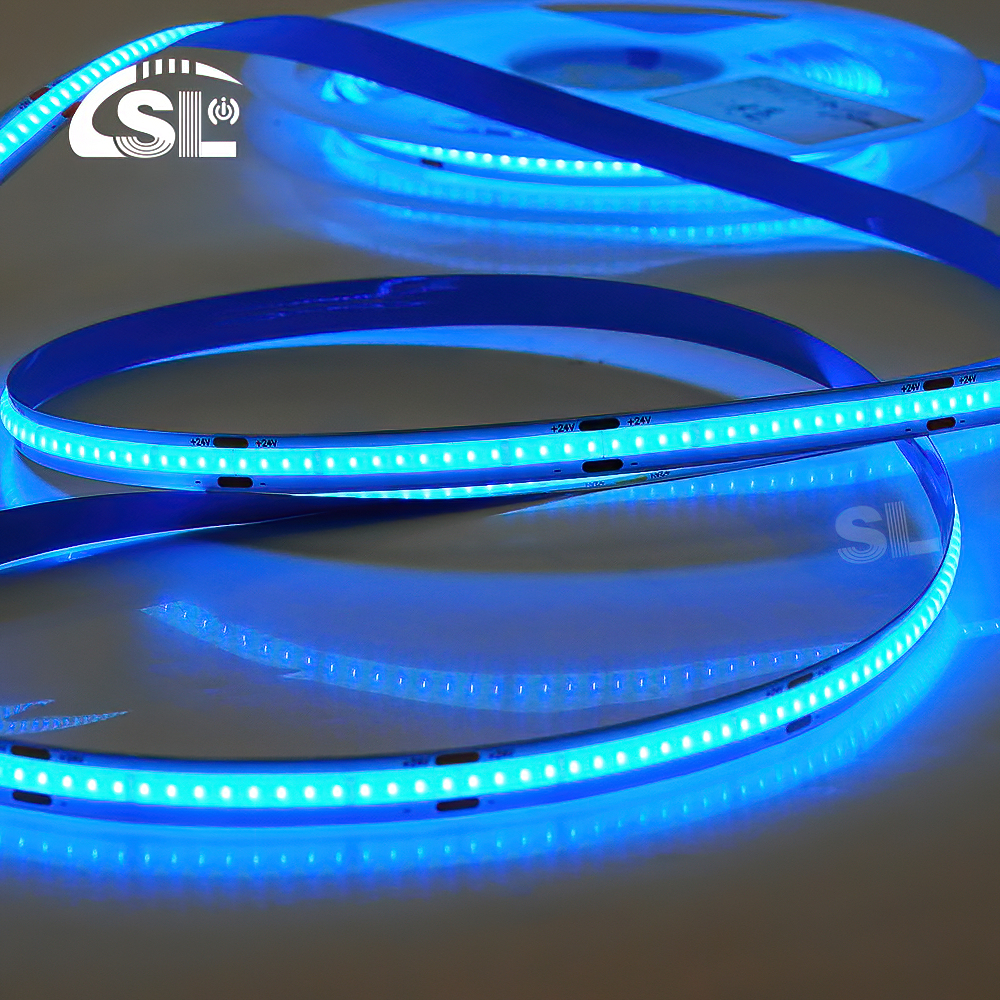 High Brightness DC12V24V 320leds 5mm Width Ice-Blue Flexible COB Led Strip Light Remote Control for Outdoor Indoor Decoration
