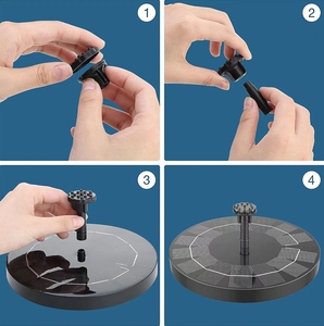 Fontaine de bain d'oiseaux de piscine de jardin Mini kit solaire flottant Smart Rotate Water Wiggler for Outdoor Scenery Auto Water Pump - Product Image 6