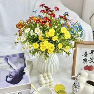 Fleurs Queyiyi, 20 têtes de chrysanthèmes sauvages artificiels multicolores, décoration d'intérieur, décoration de mariage - Product Image 3