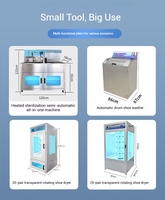 Machine industrielle de nettoyage de semelles de chaussures électriques en acier inoxydable haute efficacité, lavage personnalisé de baskets et de chaussures, prix bas