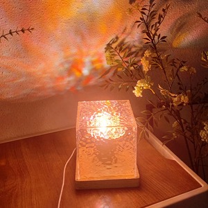 Water Ripple Cube Night <b>Light</b> Rotating Water Wave Night <b>Lights</b> Remote Control 16 Colors Crystal LED Table Lamp for Bedside - Product Image 6