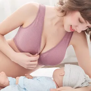 Bán Chạy Nhất Áo Ngực Cho Con Bú Có Đệm Cotton Không Đường May Vô Hình Định Hình Cơ Thể Cho Nữ Áo Ngực Cho Con Bú