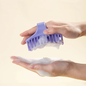 1 cepillo de silicona para masaje del cuero cabelludo, cepillo de baño suave para lavar la piel, cepillo de limpieza del cabello, herramientas de belleza y salud para salón de belleza y barbería. - Product Image 2