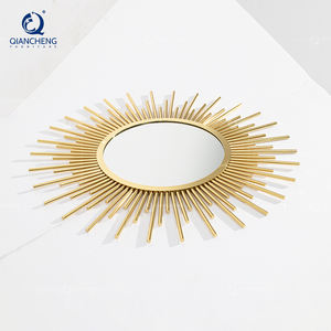 Nouvel Arrivage Chine Vente en Gros <span class=keywords><strong>Miroir</strong></span> Décoratif Grande Entrée Cadre en Métal <span class=keywords><strong>Doré</strong></span> Sunburst <span class=keywords><strong>Soleil</strong></span> Forme Slimline <span class=keywords><strong>Miroir</strong></span> Mural Irrégulier - Product Image 2