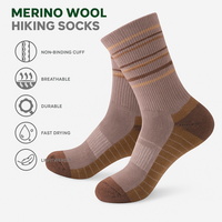 Chaussettes de ski en laine mérinos personnalisées, respirantes et chaudes, évacuant la transpiration, pour l'hiver, les sports, la randonnée et l'extérieur