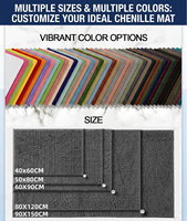 Ultra-Soft 3cm Thick Chenille High-Density Absorbent Microfiber, Durable TPR Backing Machine Washable Entryway Mat for Pets Kids