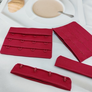 Accesorios de lencería al por mayor: Cierre de metal para sujetador de nailon con 4 ganchos x 3 filas de 32 mm, cierre de ojo y gancho para sujetador. - Product Image 3