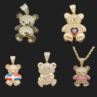 Pendentifs de bijoux personnalisés pour hommes, en laiton, en zircon cubique, en cuivre, Hip Hop, plaqués or, 14K
