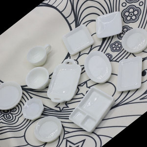 Jouets de cuisine pour maison de poupée, plateaux, assiettes, mini-aliments, vaisselle blanche, accessoires miniatures pour maison de poupée - Product Image 6