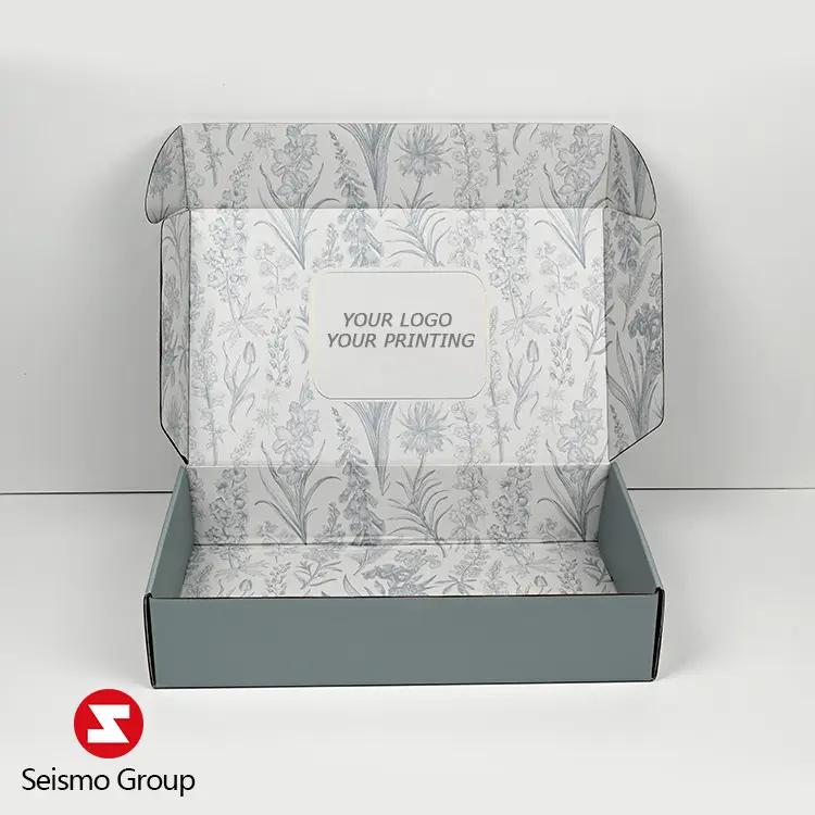Design personalizzato Anti plastica olio Eco Friendly cartone rigido imballaggio biancheria intima vestiti cartone ondulato scatola postale
