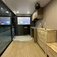 Cabane mobile préfabriquée en forme de pod, petite maison conteneur avec 1 salon et 1 chambre à coucher